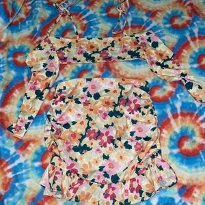 Floral co-ord skirt and tie top